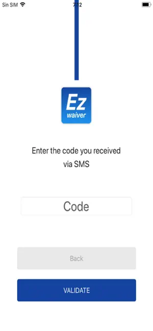 SMS Two-Factor Authentication Screen